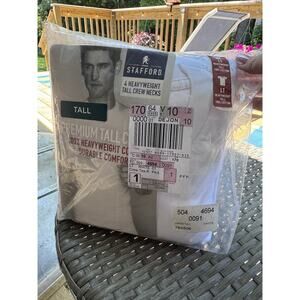 Stafford Heavyweight Mens 4 Pack Short Sleeve Crew Neck T-Shirt LRG TALL 🌟NEW